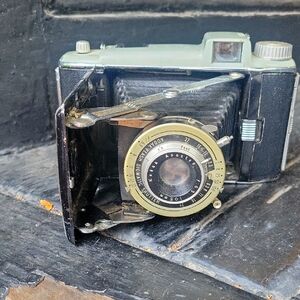 Kodak Folding Camera with Black and Silver Accents
